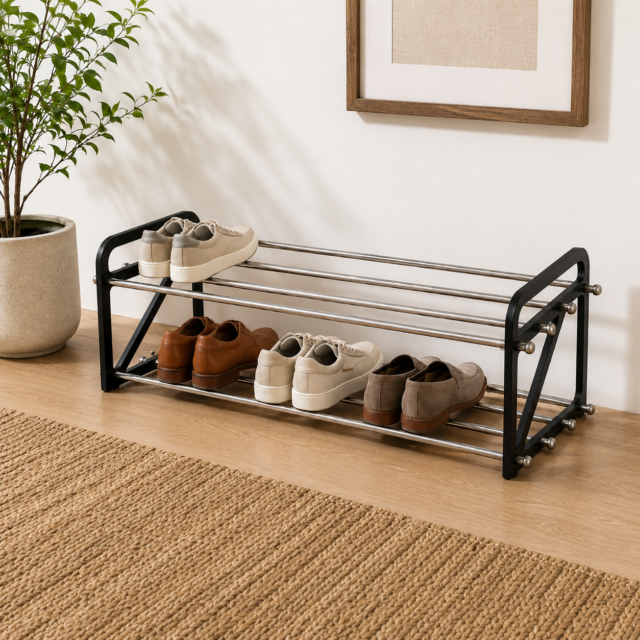 2-TIER SHOE RACK