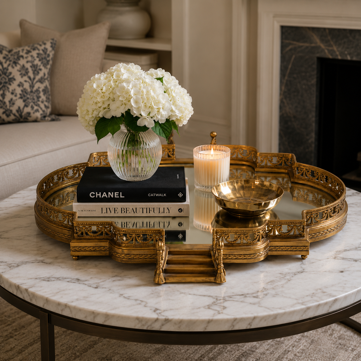 OVAL MIRROR TRAY SMALL