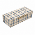 BLUE-IVORY FABRIC BOX
