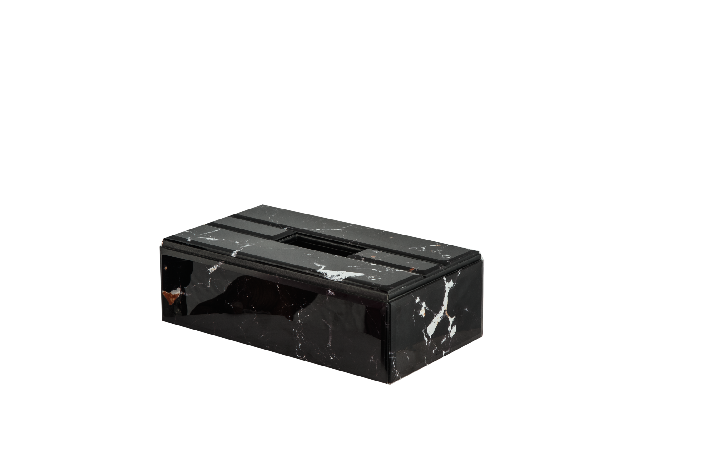BLACK MARBLE TISSUE BOX