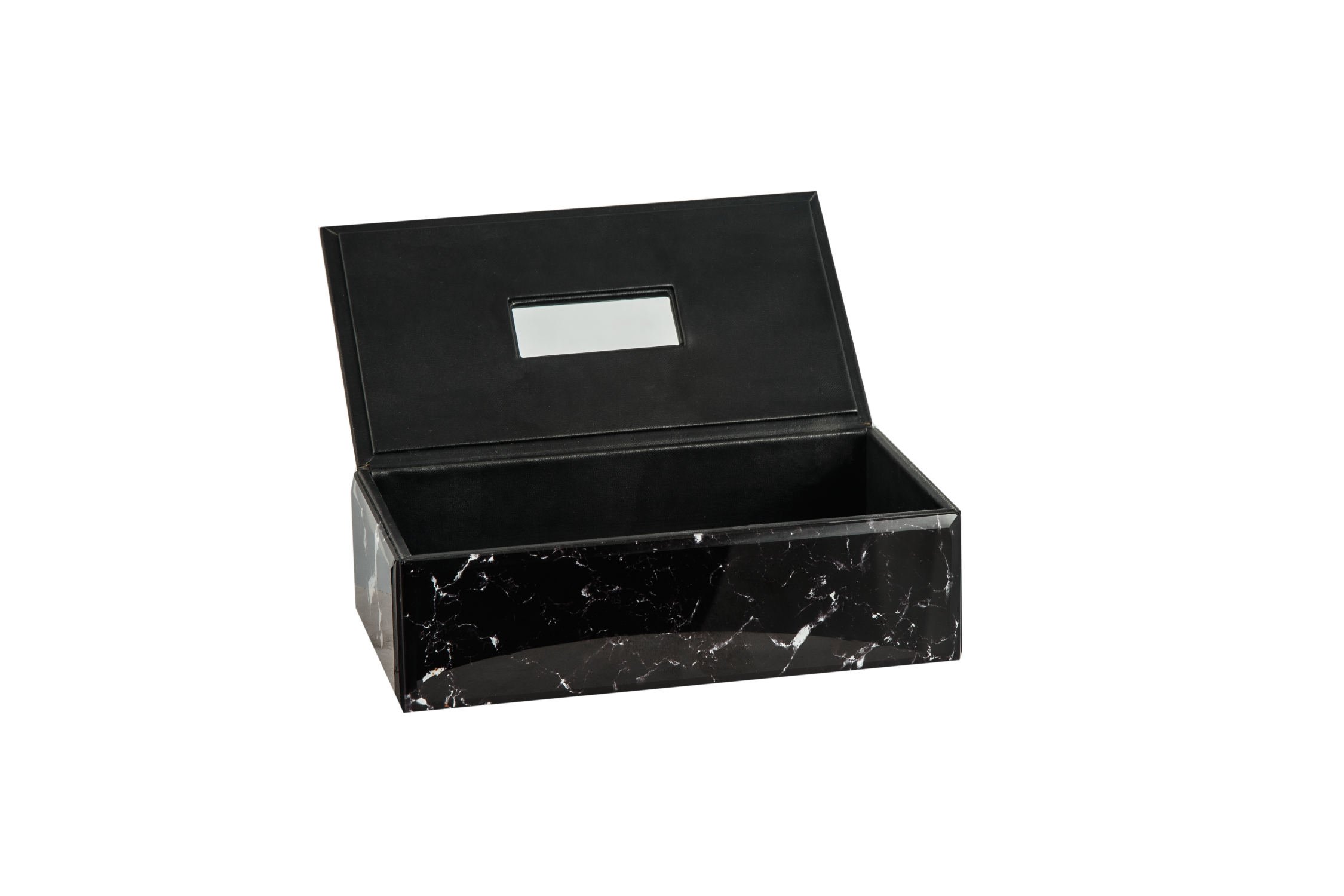 BLACK MARBLE TISSUE BOX