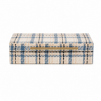 BLUE-IVORY FABRIC BOX