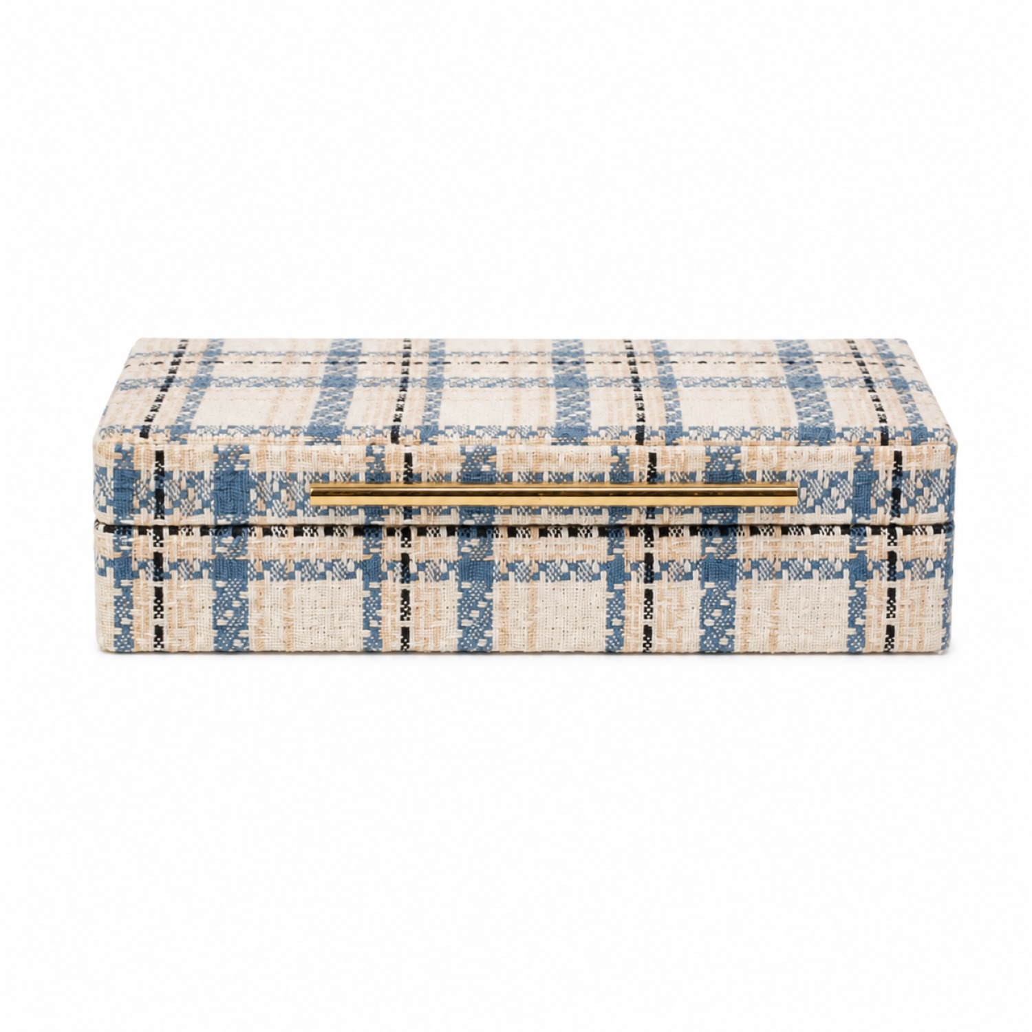 BLUE-IVORY FABRIC BOX