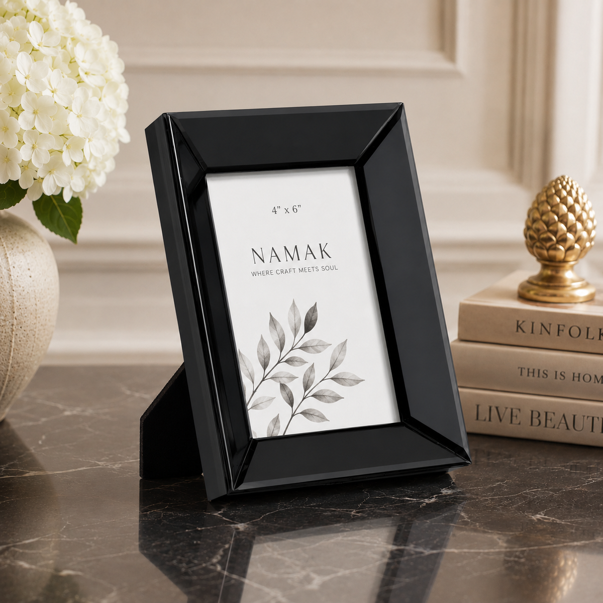 BLACK PHOTO FRAME 4X6