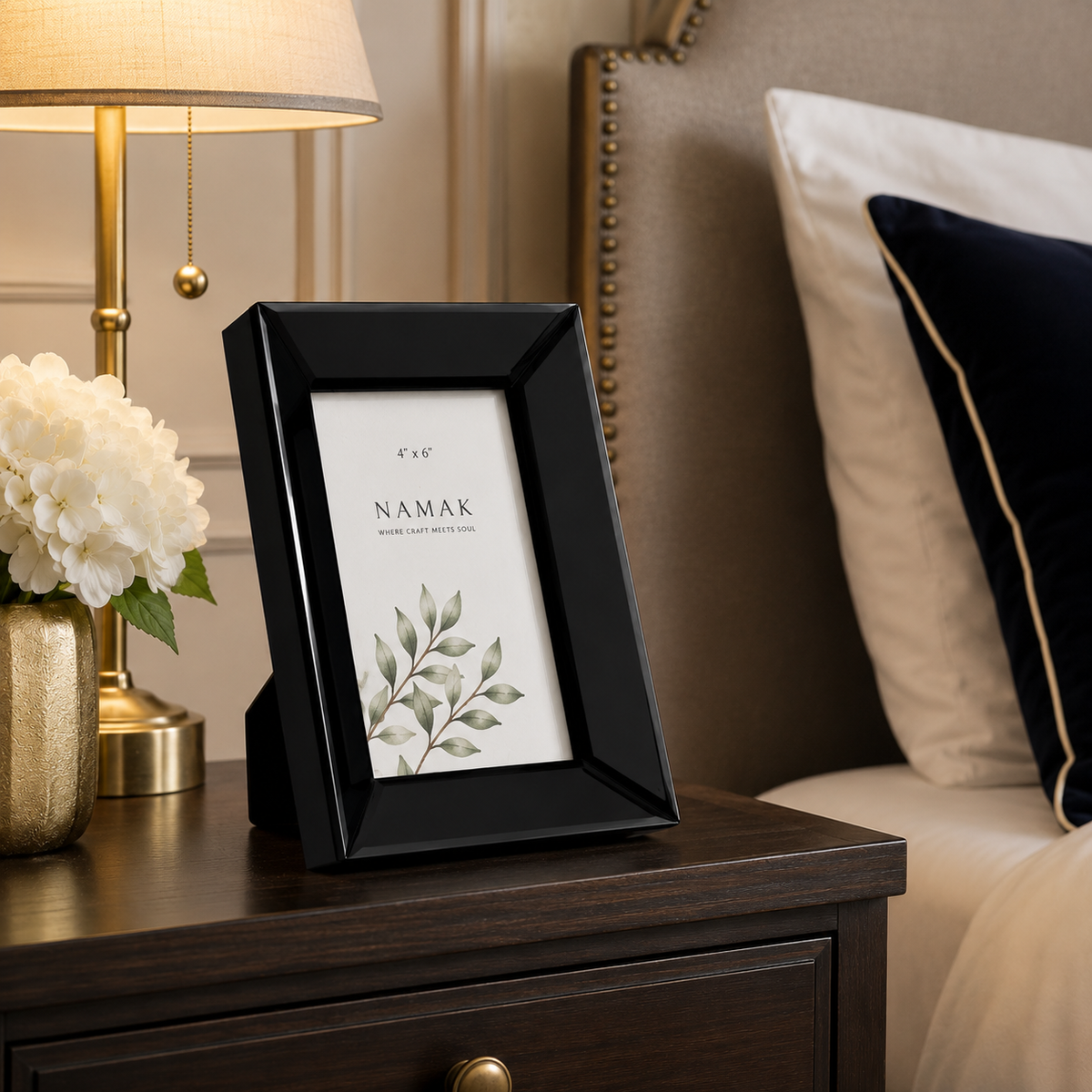 BLACK PHOTO FRAME 4X6