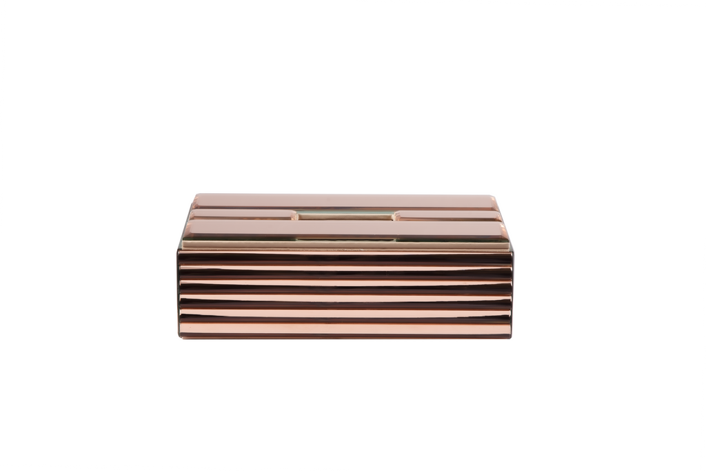 ROSE GOLD MOLDING TISSUE BOX