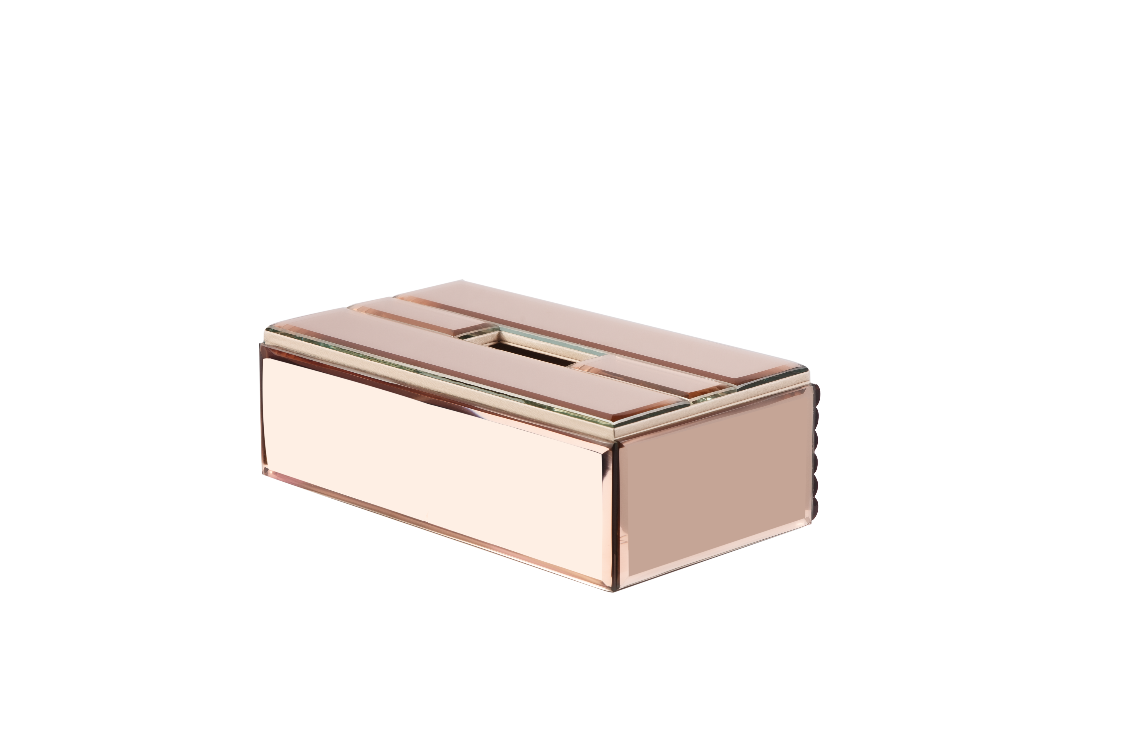 ROSE GOLD MOLDING TISSUE BOX