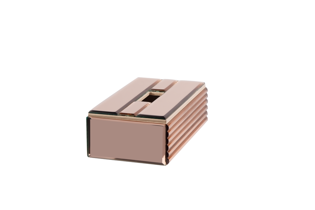 ROSE GOLD MOLDING TISSUE BOX