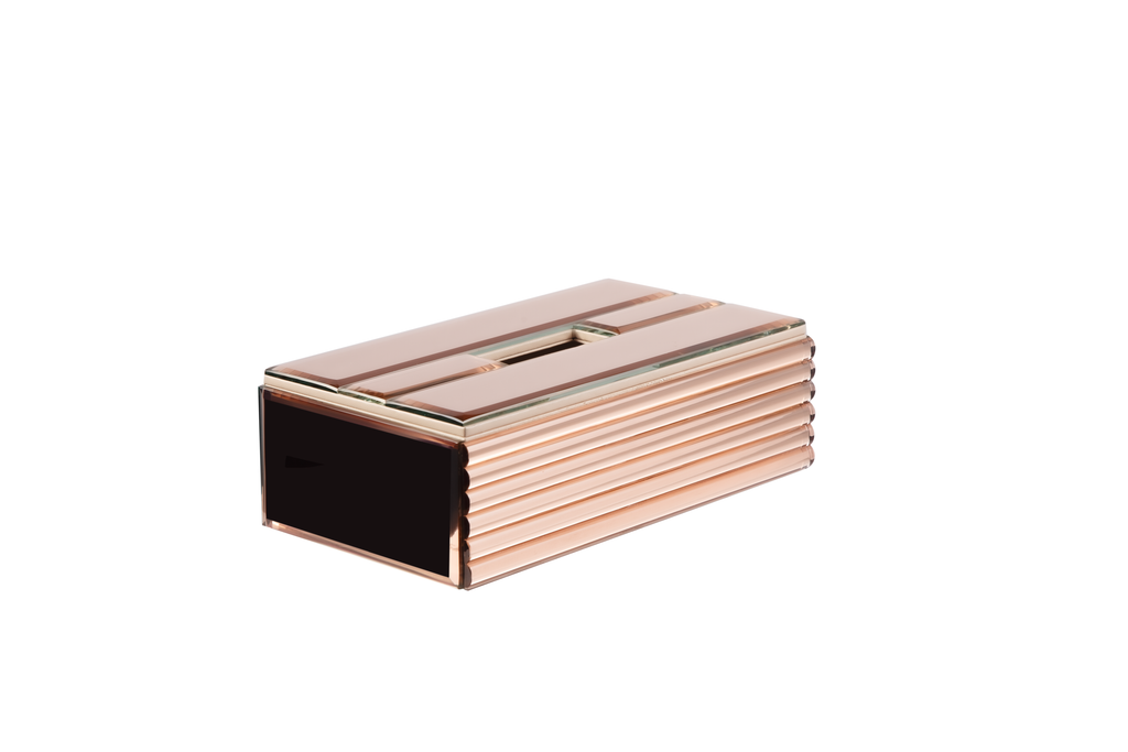 ROSE GOLD MOLDING TISSUE BOX