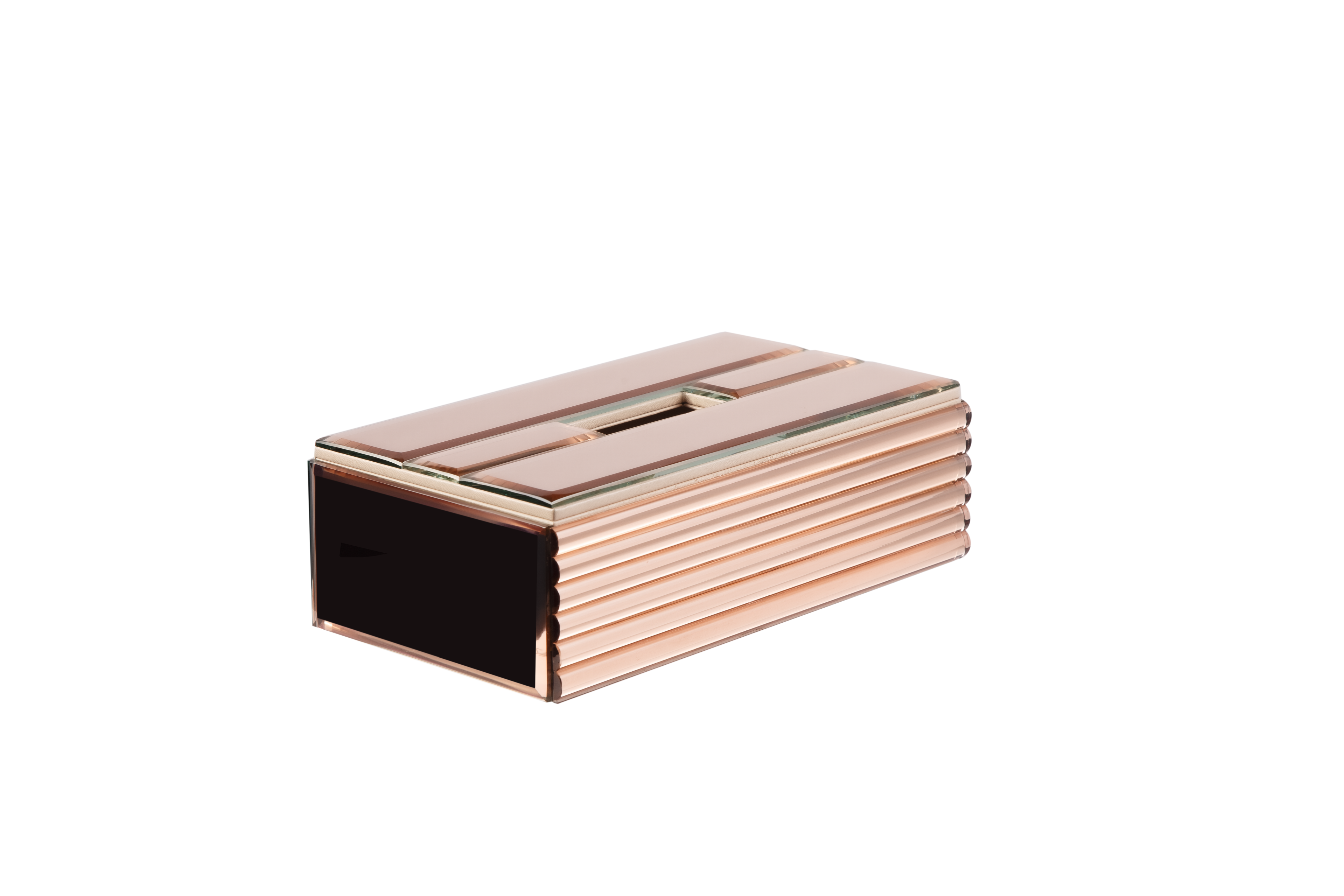 ROSE GOLD MOLDING TISSUE BOX