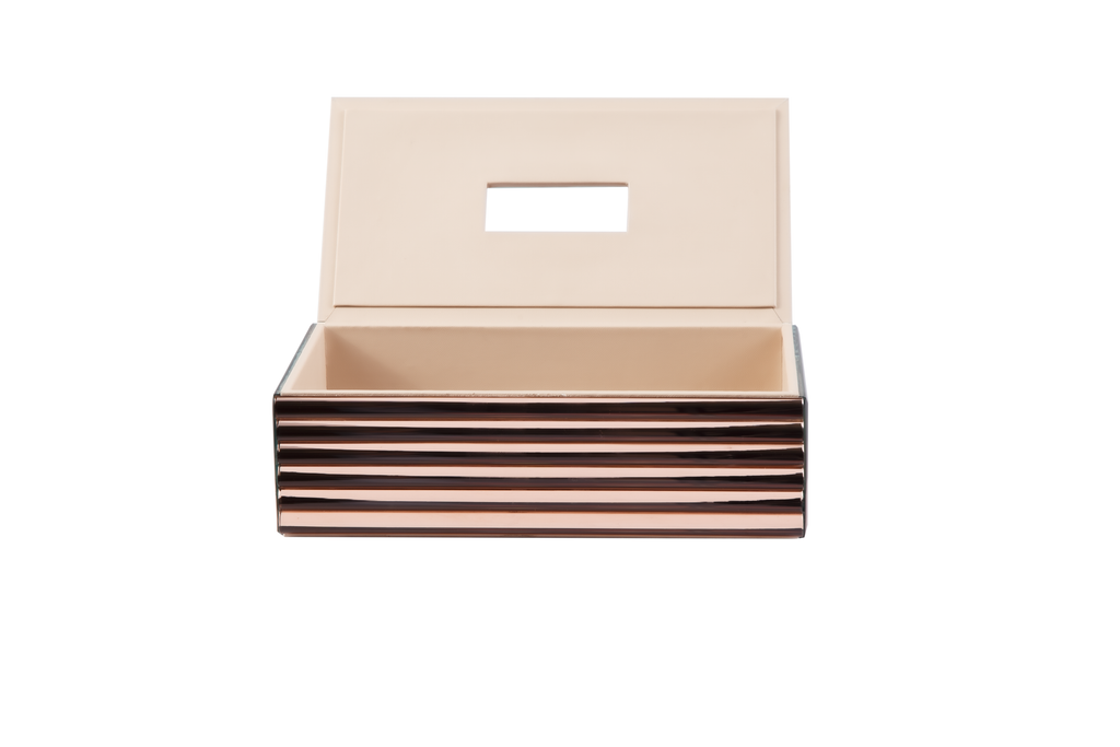ROSE GOLD MOLDING TISSUE BOX