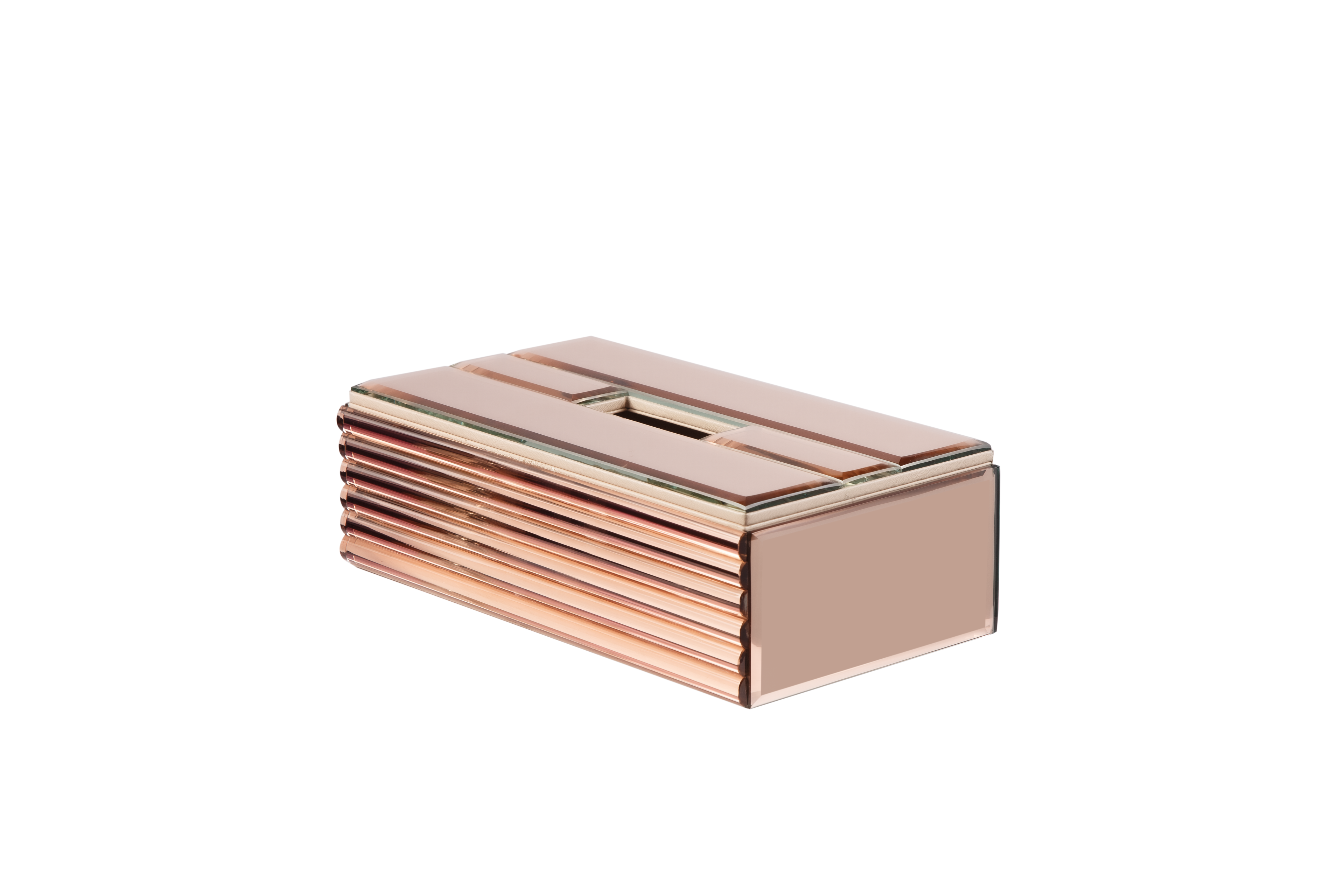 ROSE GOLD MOLDING TISSUE BOX