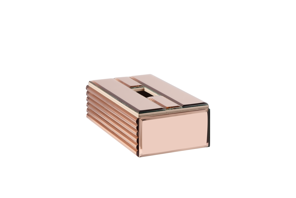 ROSE GOLD MOLDING TISSUE BOX
