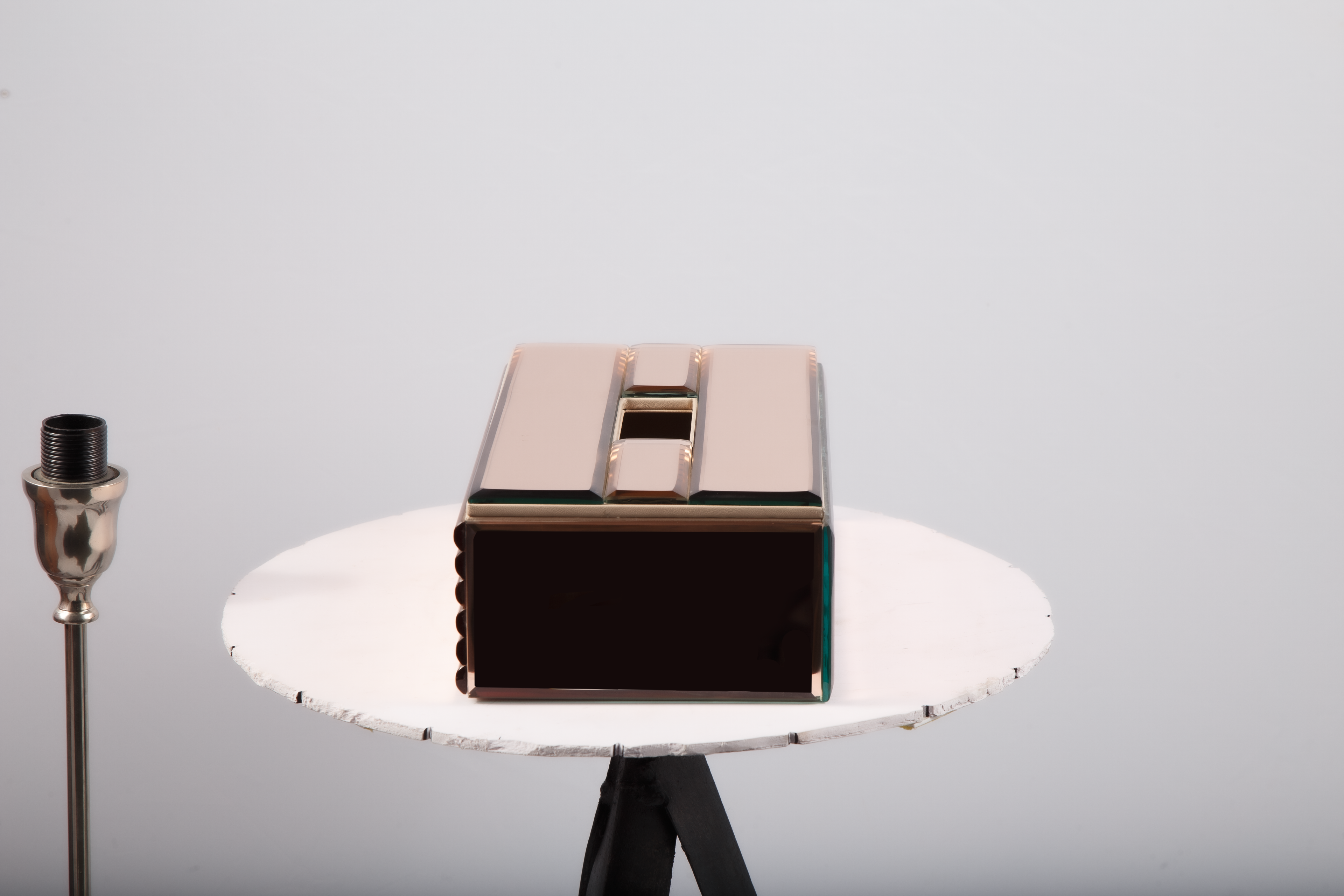 ROSE GOLD MOLDING TISSUE BOX
