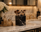 BLACK MARBLE TOOTHBRUSH HOLDER