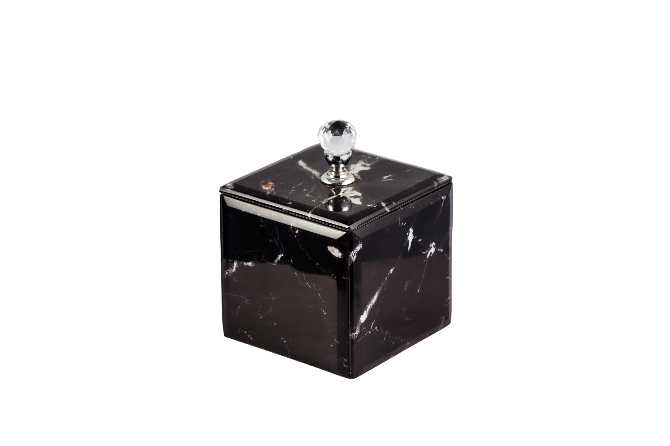BLACK MARBLE COTTON BOX