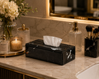 BLACK MARBLE TISSUE BOX