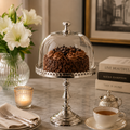 CAKE PLATE W/ GLASS DOME LARGE