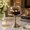 CAKE PLATE W/ GLASS DOME SMALL
