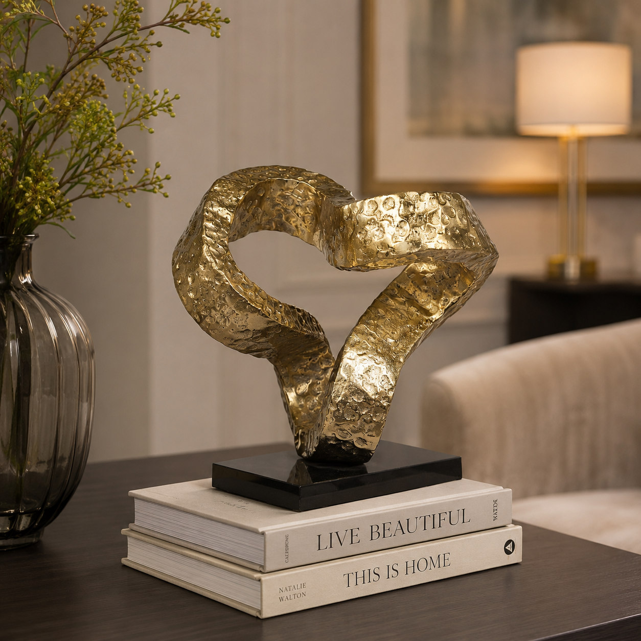 OBJECT W/ BLACK MARBLE BASE