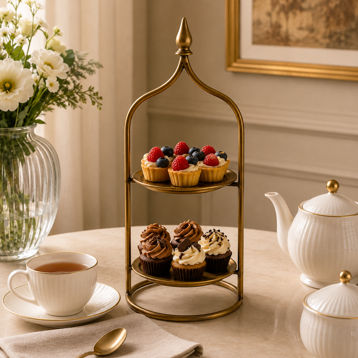 2 TIER CAKE STAND