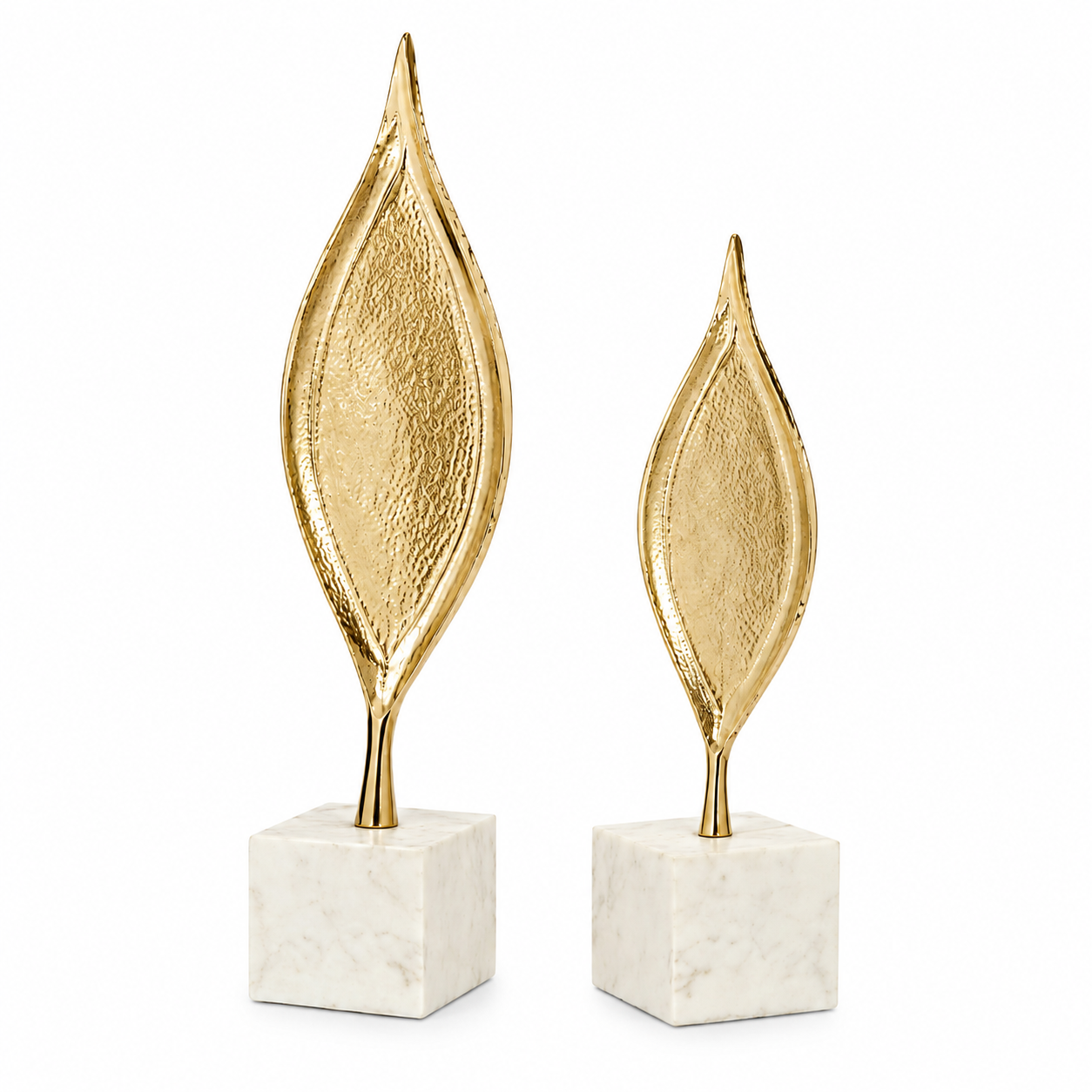 MARBLE LEAF STAND SET OF 2