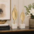 MARBLE LEAF STAND SET OF 2
