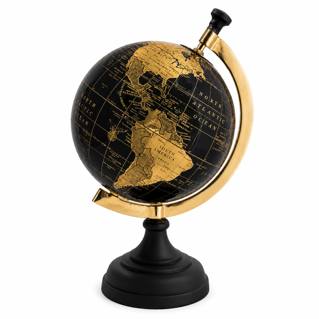 GOLD & BLACK GLOBE