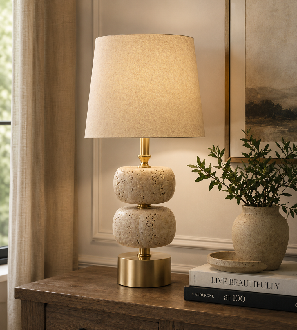 MARBLE PILLAR LAMP