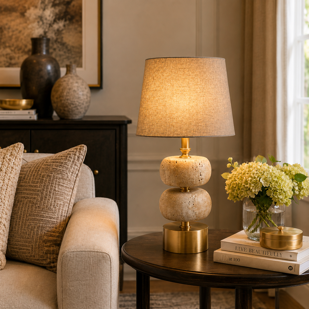 MARBLE PILLAR LAMP