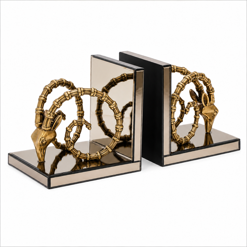 BOOKEND ON GLASS BASE