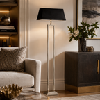 FLOOR LAMP WITH OFF WHITE SHADE