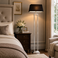 FLOOR LAMP WITH OFF WHITE SHADE