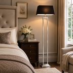 FLOOR LAMP WITH OFF WHITE SHADE