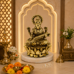 SARASWATI JI WITH MARBLE BASE