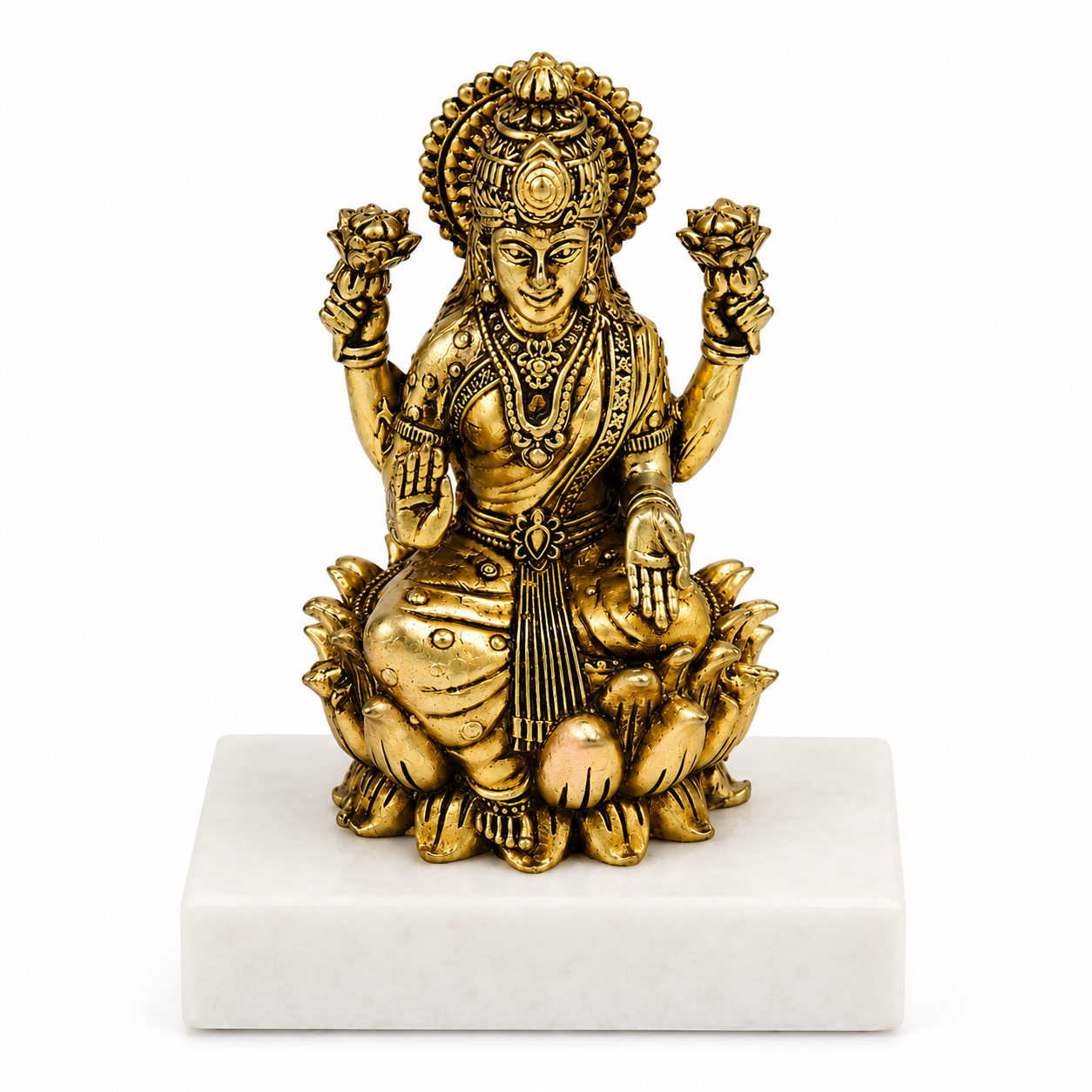 LAKSHMI ON WHITE MARBLE BASE