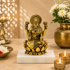 LAKSHMI ON WHITE MARBLE BASE