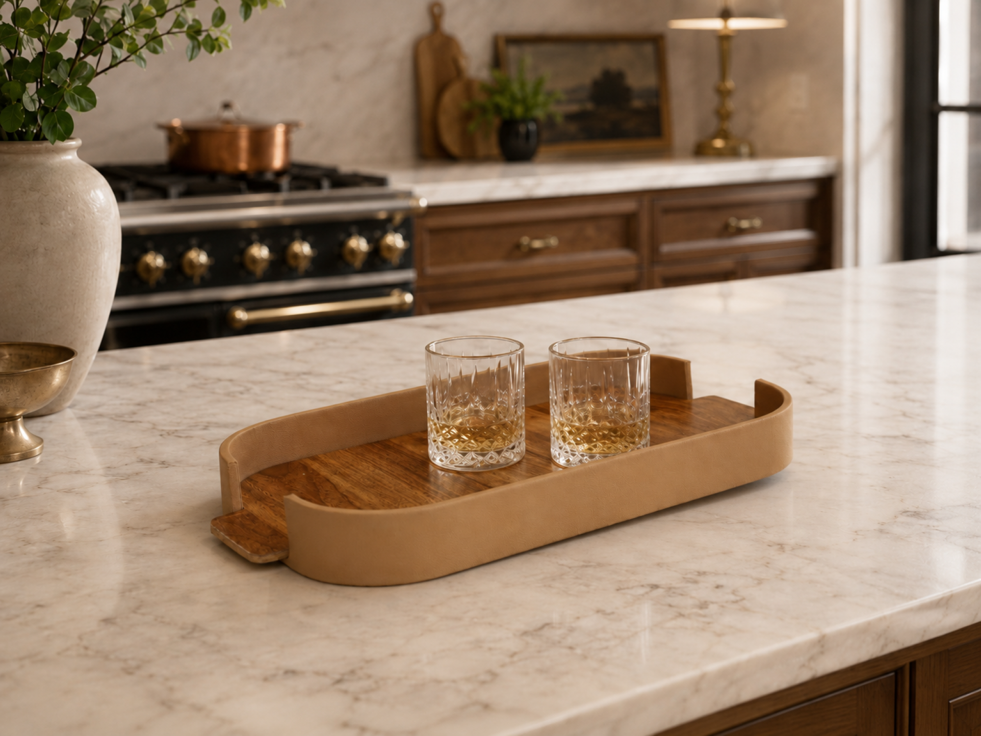 CAPPUCCINO REXENE LAMINATE PLATTER