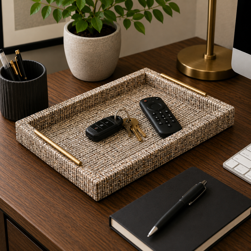 LT. BROWN FABRIC TRAY