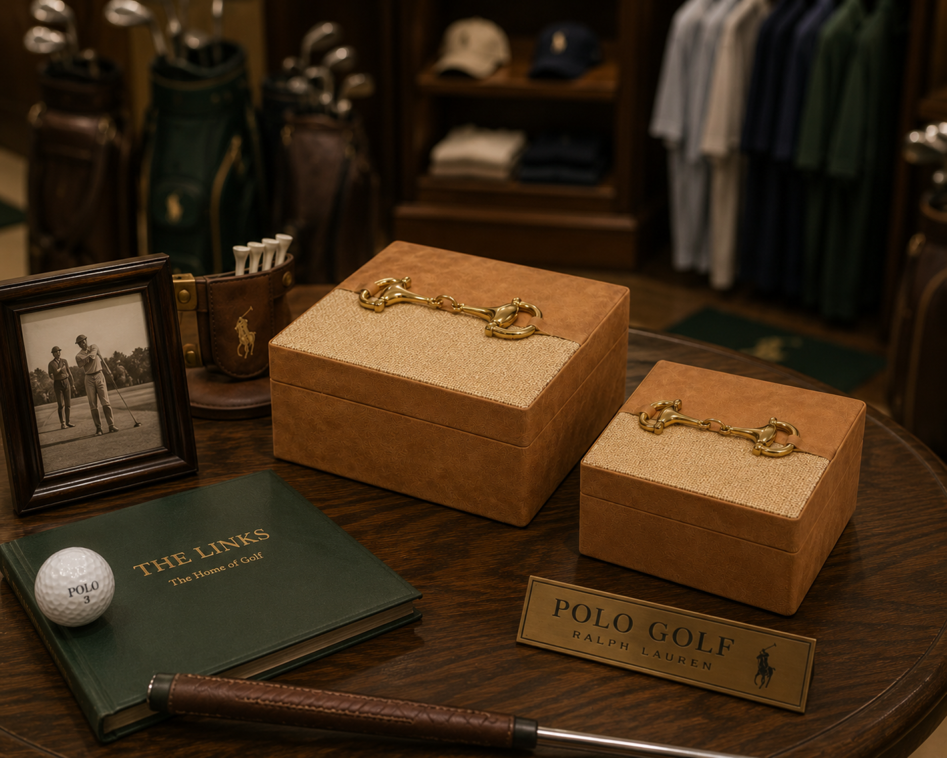 TAN BROWN REXENE HORSEBIT BOX