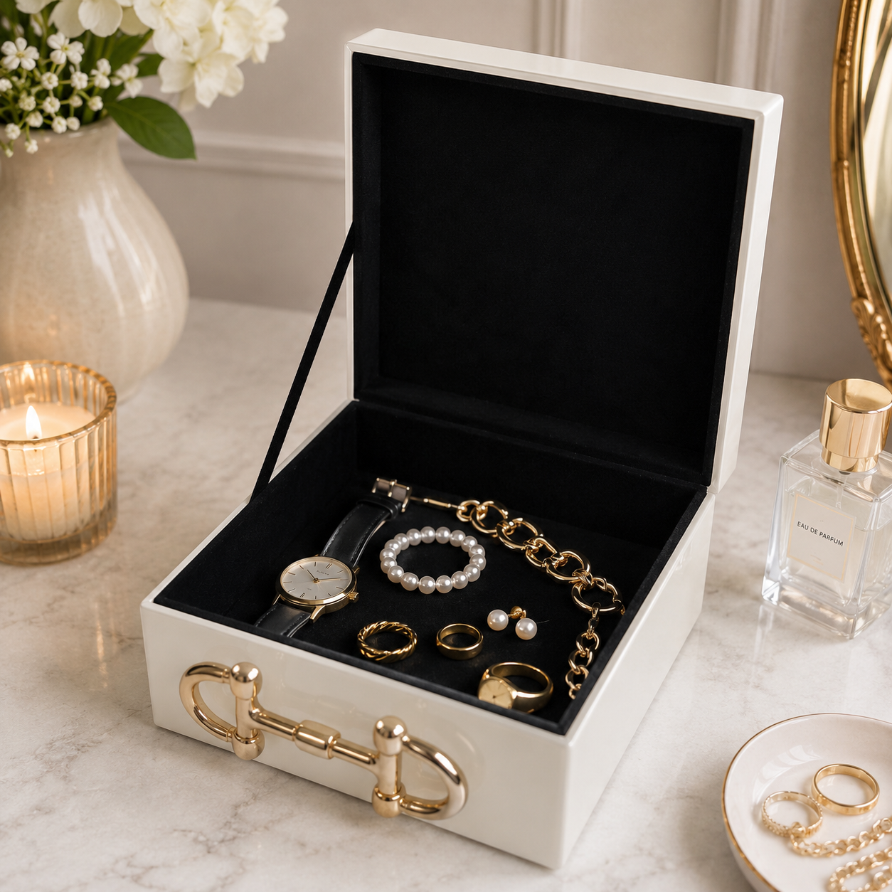 IVORY GLASS BOX