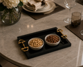 BLACK GLASS-REX TRAY