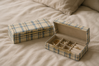 BLUE-IVORY FABRIC BOX