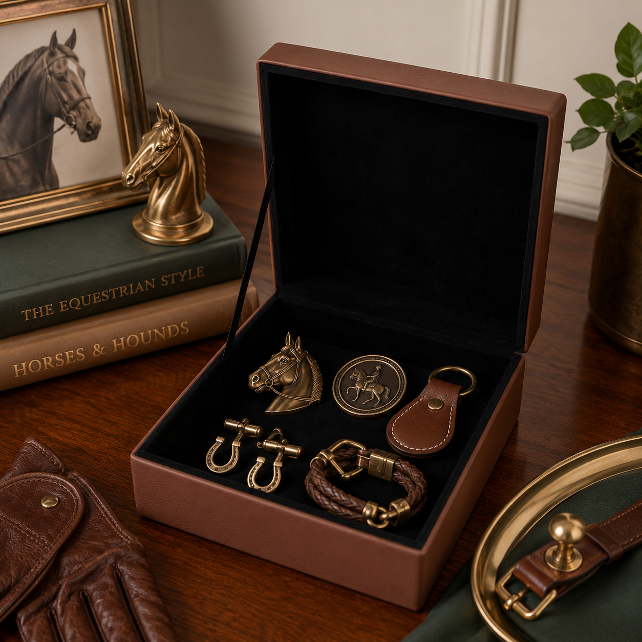 CAPPUCCINO FAUX LEATHER BOX