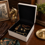 IVORY FAUX LEATHER BOX