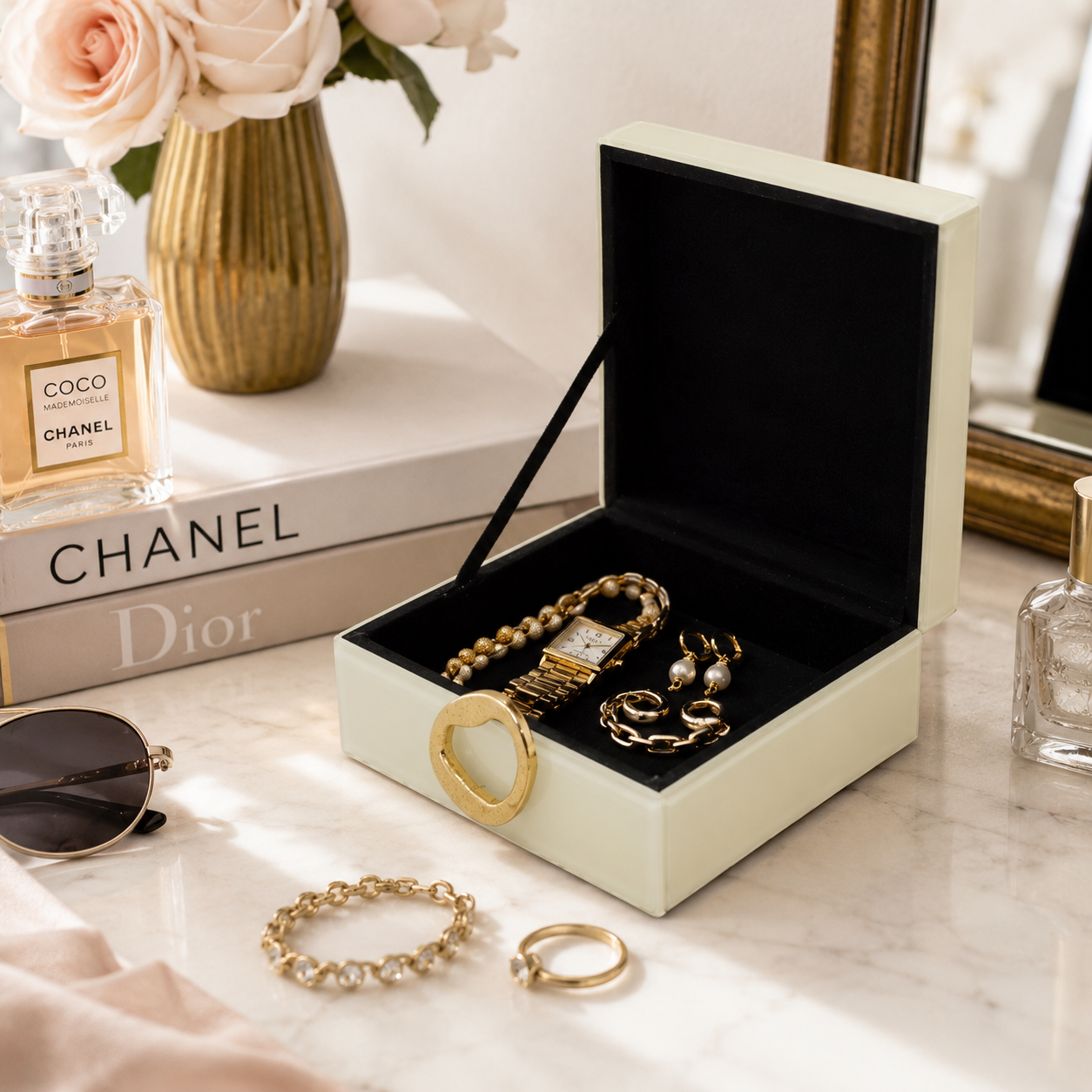 IVORY GLASS BOX