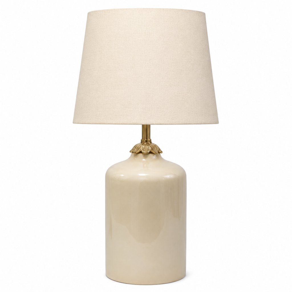 IVORY & GOLD LAMP
