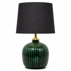 GREEN RIBBED LAMP