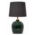 GREEN RIBBED LAMP