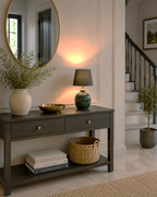 GREEN RIBBED LAMP